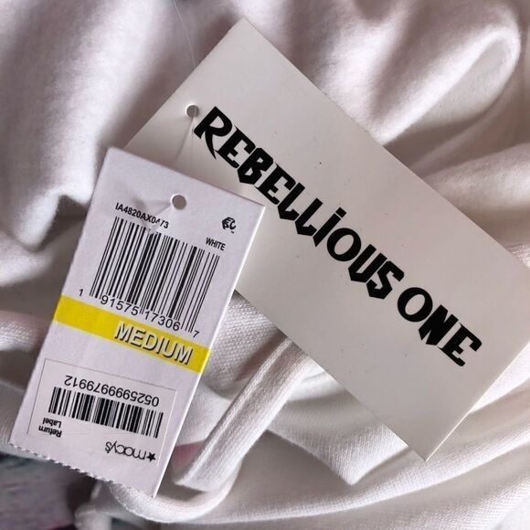 REBELLIOUS ONE Graphic Print Hoodie Sz. Medium - Picture 9 of 10